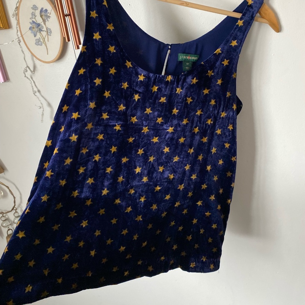 Starry night velvet tank